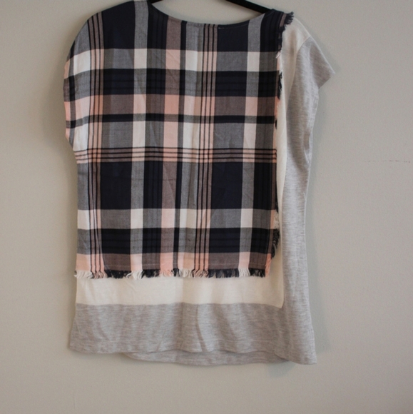 Moving Sale! Anthropologie Postmark Plaid patterned top medium - Picture 3 of 6